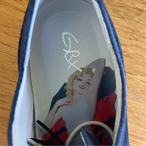 GBX Grieves Suede Men's Wingtip Oxfords - Navy - 7.5 8 8.5 9 13 NWT - Picture 7 of 11